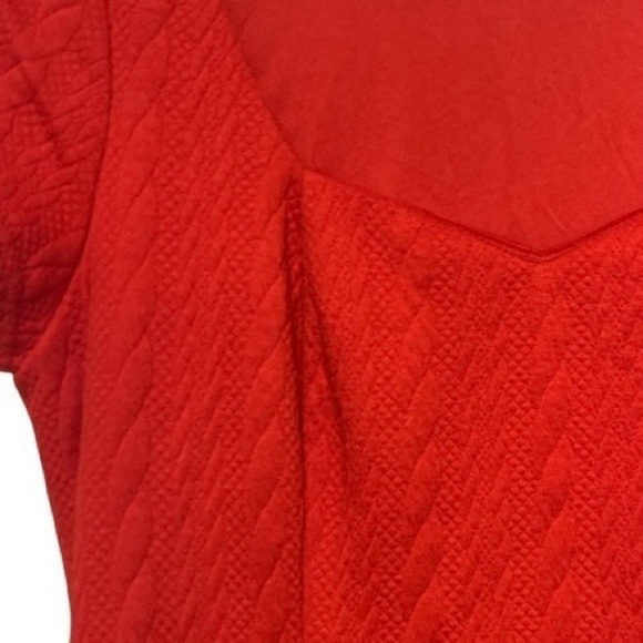 Torrid Red Textured Skater Dress - Picture 2 of 6